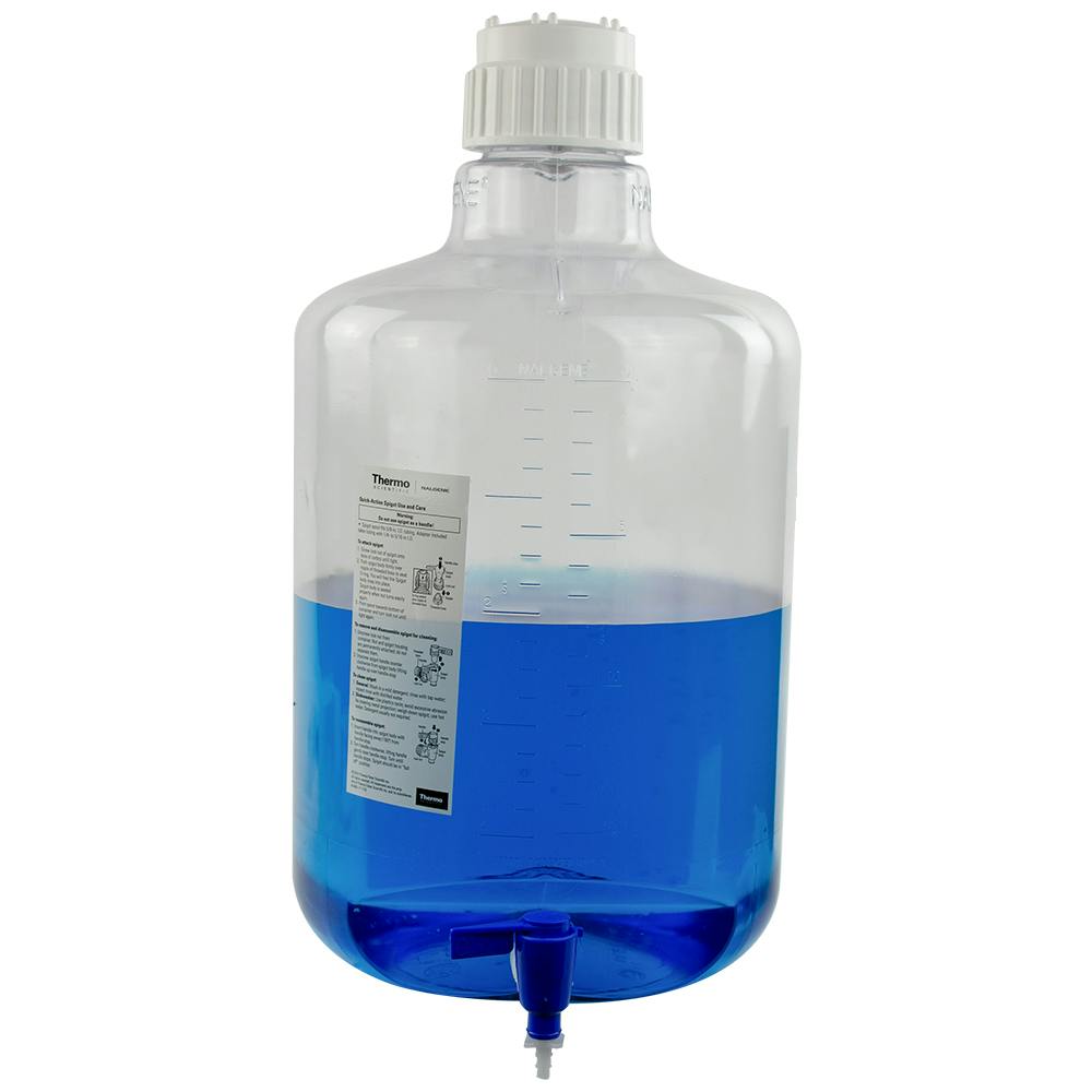 20 Liter/5.5 Gallon Round Nalgene™ Clearboy™ Container with Spigot