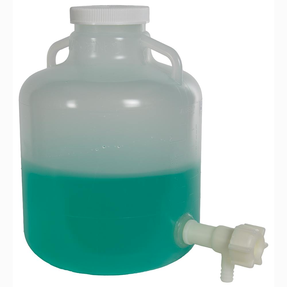 2-1/2 Gallon Tamco® Modified Nalgene™ Wide Mouth Polypropylene Carboy with a 3/4" NPT Spigot