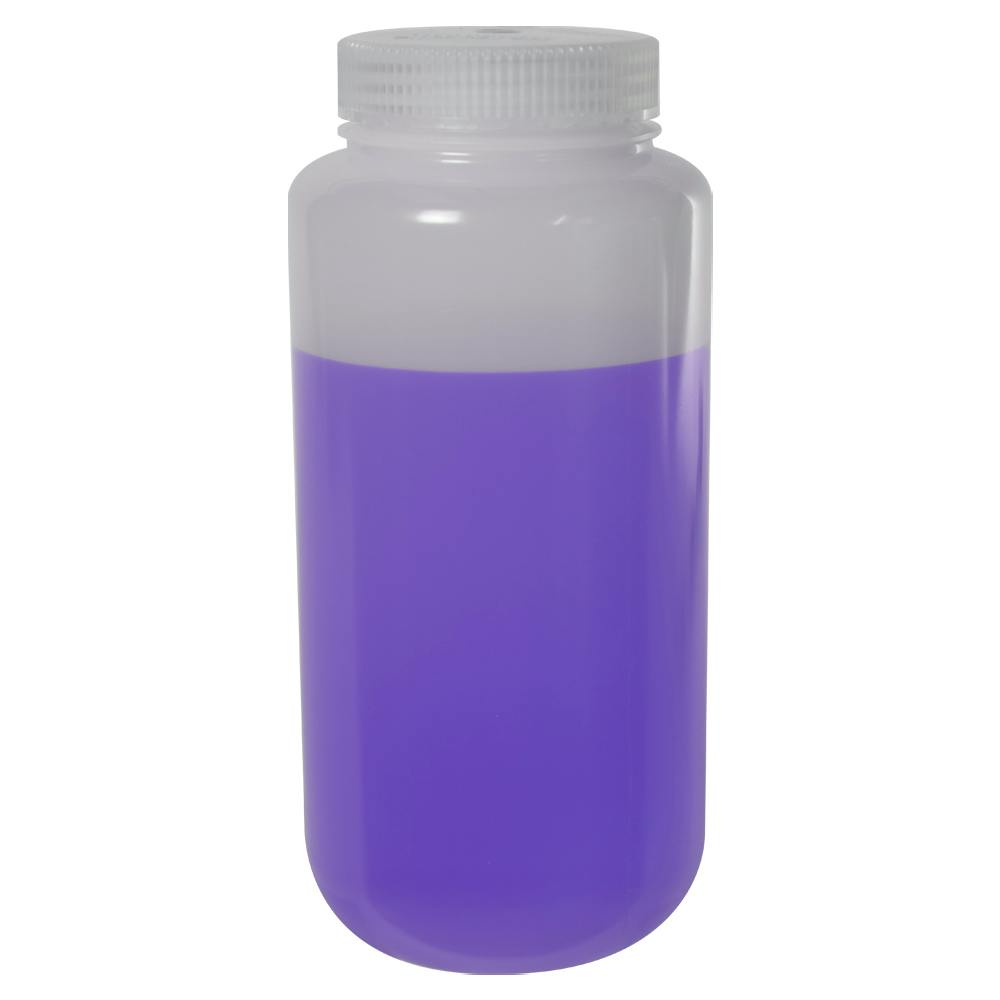 32 oz./1000mL Nalgene™ LDPE Wide Mouth Bottle with 63mm Cap