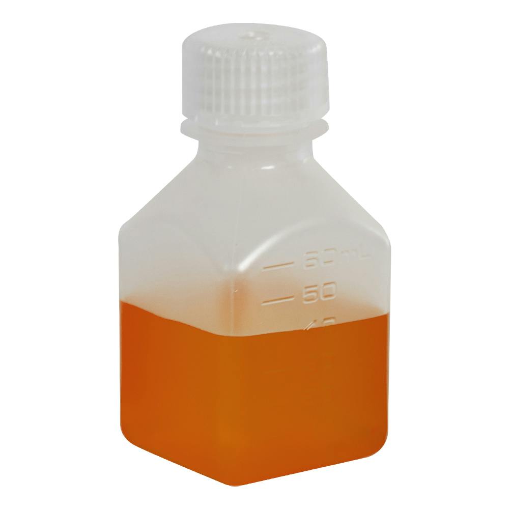 2 oz./60mL Nalgene™ Narrow Mouth Polypropylene Square Bottle with 24mm Cap