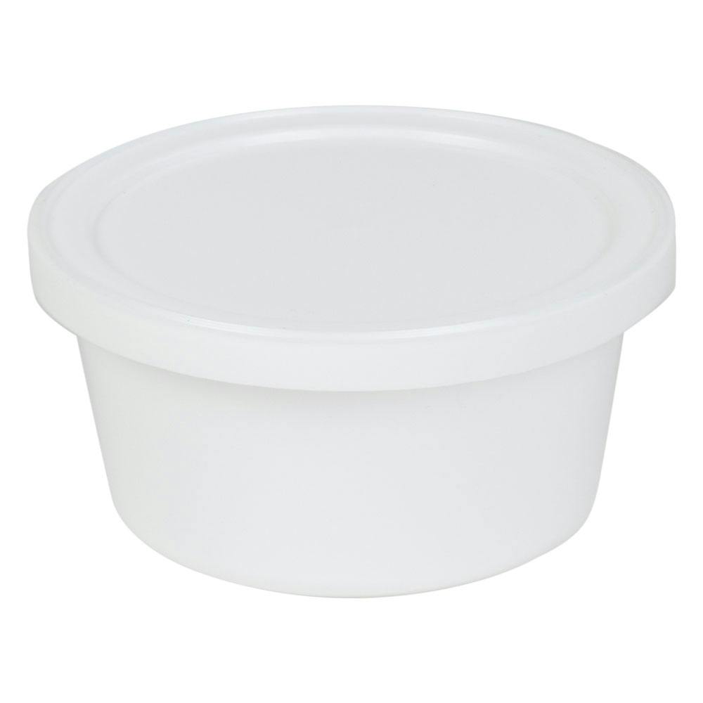4 oz. White Specimen Containers with Lids - Case of 250