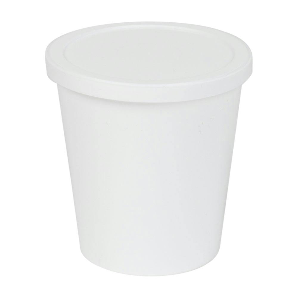 8 oz. White Specimen Containers with Lids - Case of 250