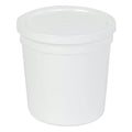 16 oz. White Specimen Containers with Lids - Case of 100