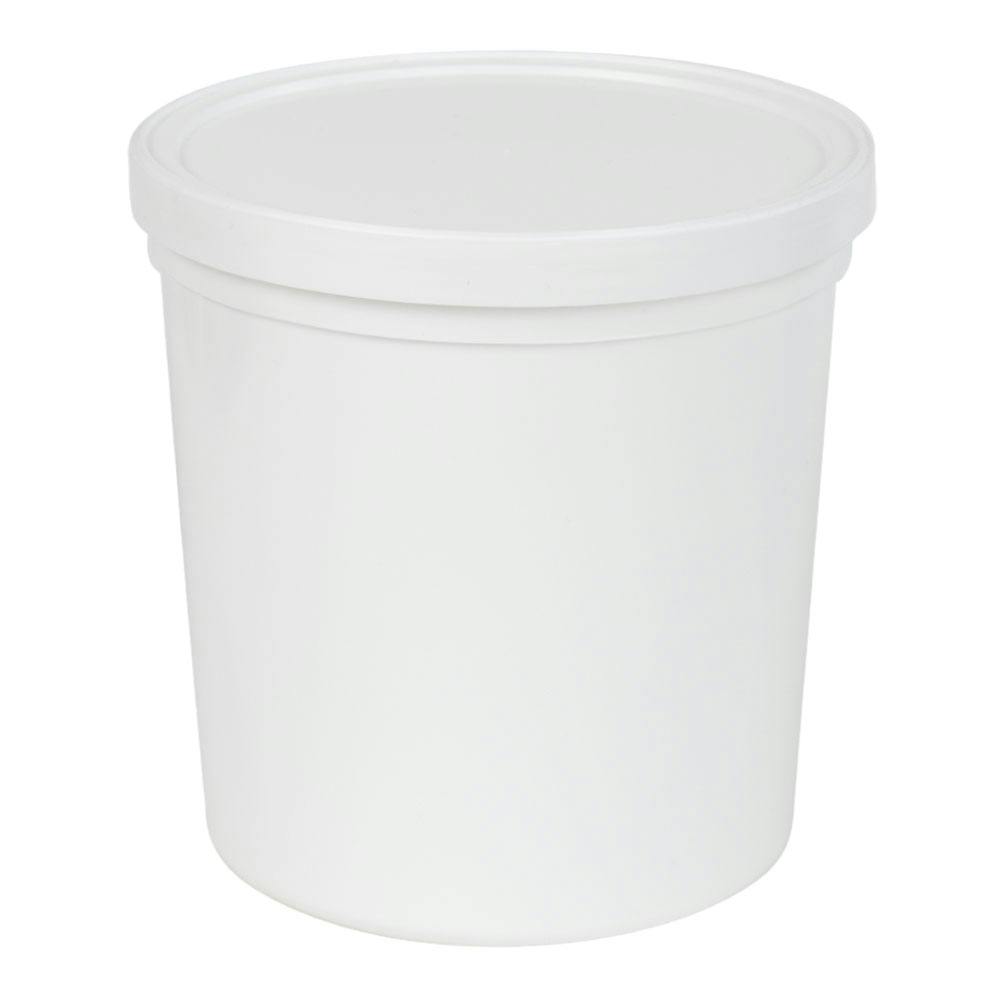 64 oz. White Specimen Containers with Lids - Case of 50