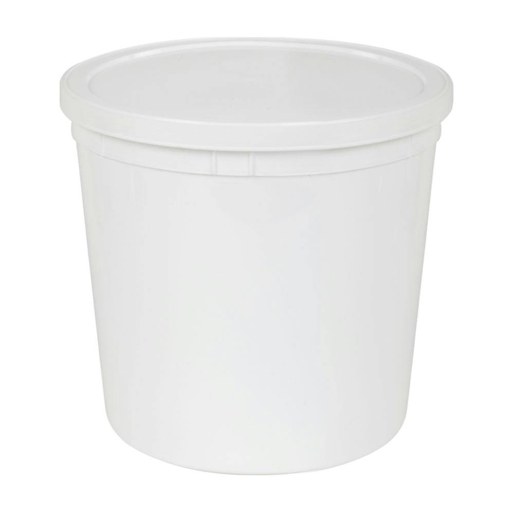 165 oz. White Specimen Containers with Lids - Case of 25