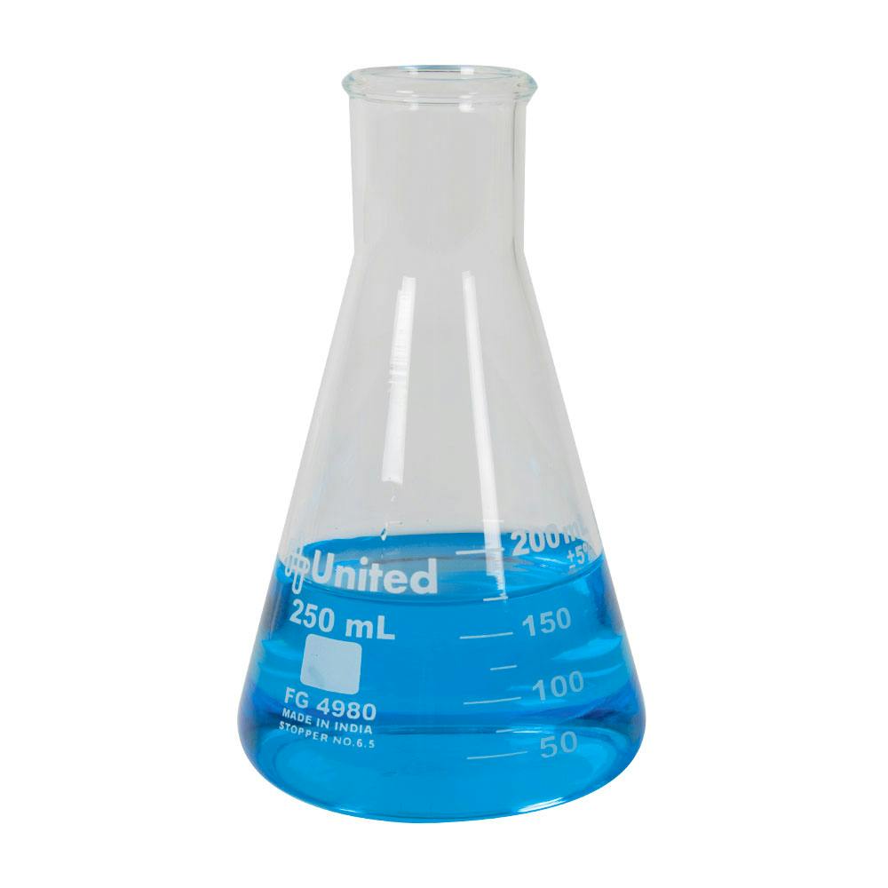 250mL Narrow Mouth Glass Erlenmeyer Flask