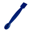6" L Blue Polypropylene Flat Spatulas with Spoons - Package of 12