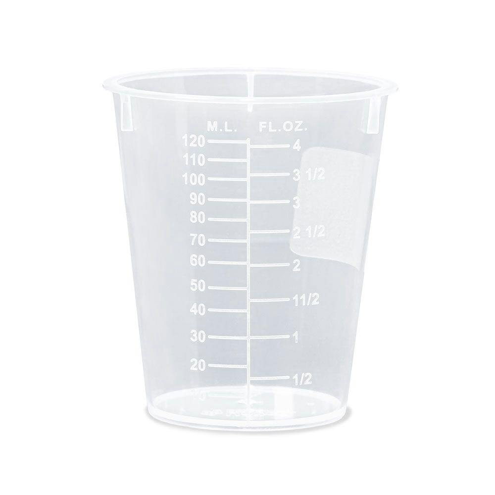 120mL Natural Polypropylene Stackable Beakers - Case of 1000