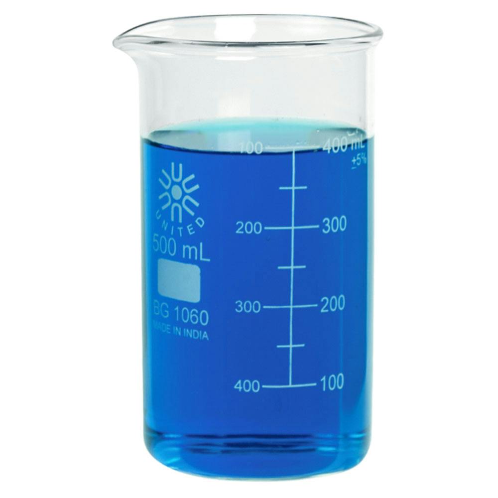 500mL Tall Form Borosilicate Glass Berzelius Beaker with Spout