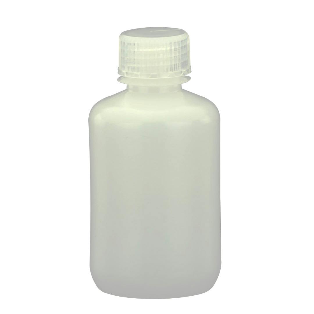 125mL Narrow Mouth Natural HDPE Reagent Bottle with 24/415 Polypropylene Cap - Package of 12