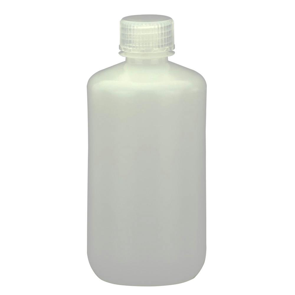 250mL Narrow Mouth Natural HDPE Reagent Bottle with 24/415 Polypropylene Cap - Package of 12