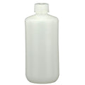 500mL Narrow Mouth Natural HDPE Reagent Bottle with 28/415 Polypropylene Cap - Package of 12