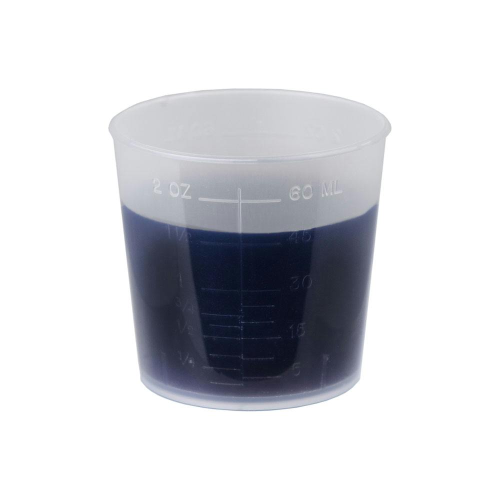 2 oz./60cc Non-Sterile Premium Medicine Cups with mL & oz. Graduations - Package of 25