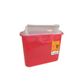 5.4 Quart Translucent Red Stackable Sharps Container