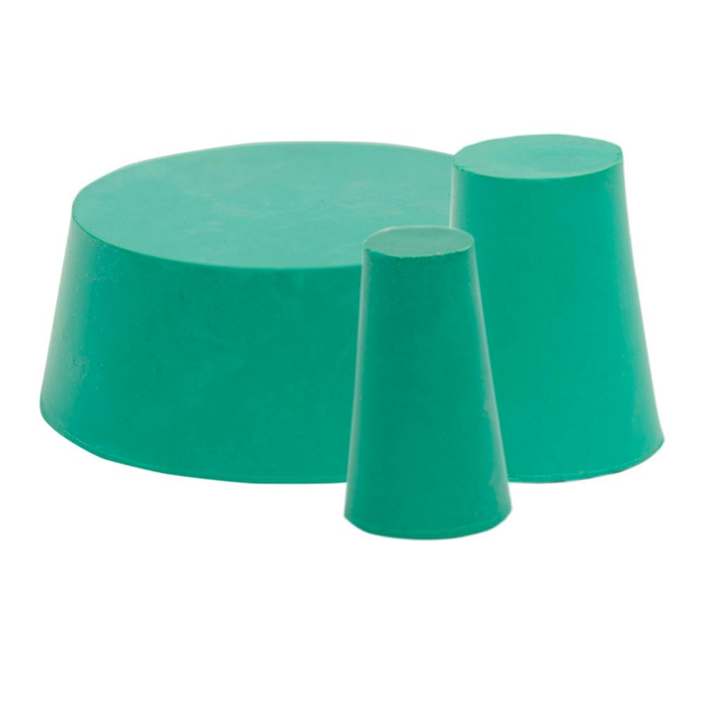 Size 00 Solid Green Neoprene Stopper - Bag of Approx. 95