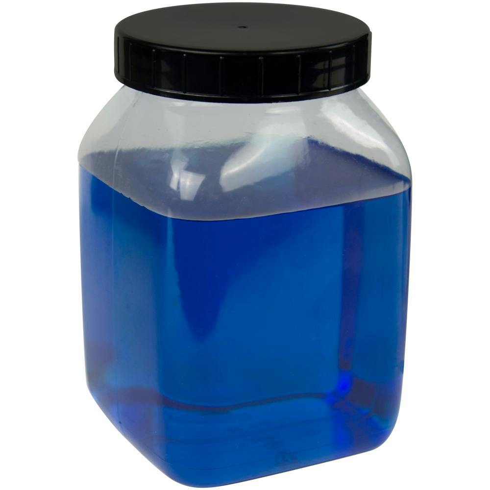 1000mL Wide Mouth Clear PVC Bottles with Caps - Pack of 12