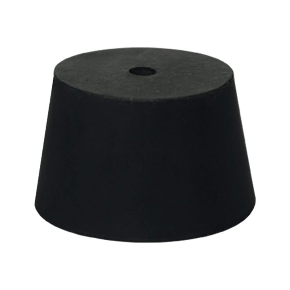 Size 7 Black Rubber Stopper with 1 Hole - Bag of Approx. 13