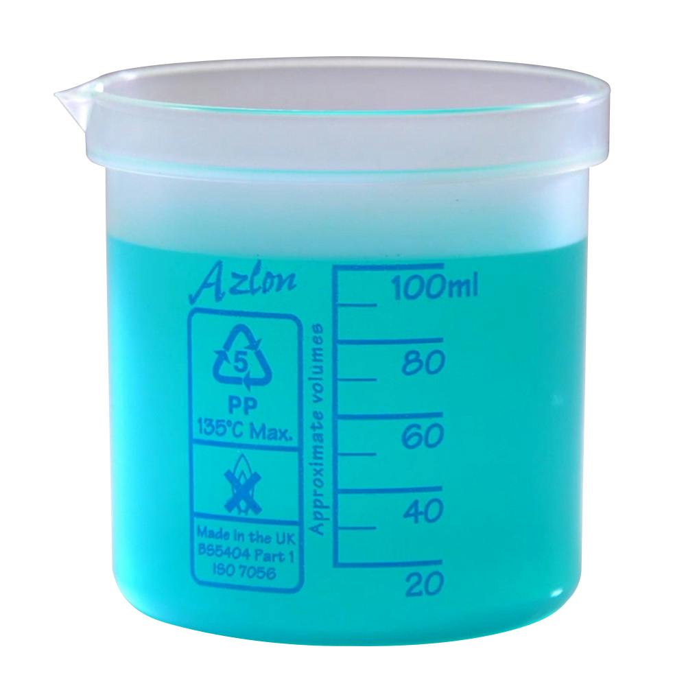 100mL Azlon® Polypropylene Square Ratio Beakers