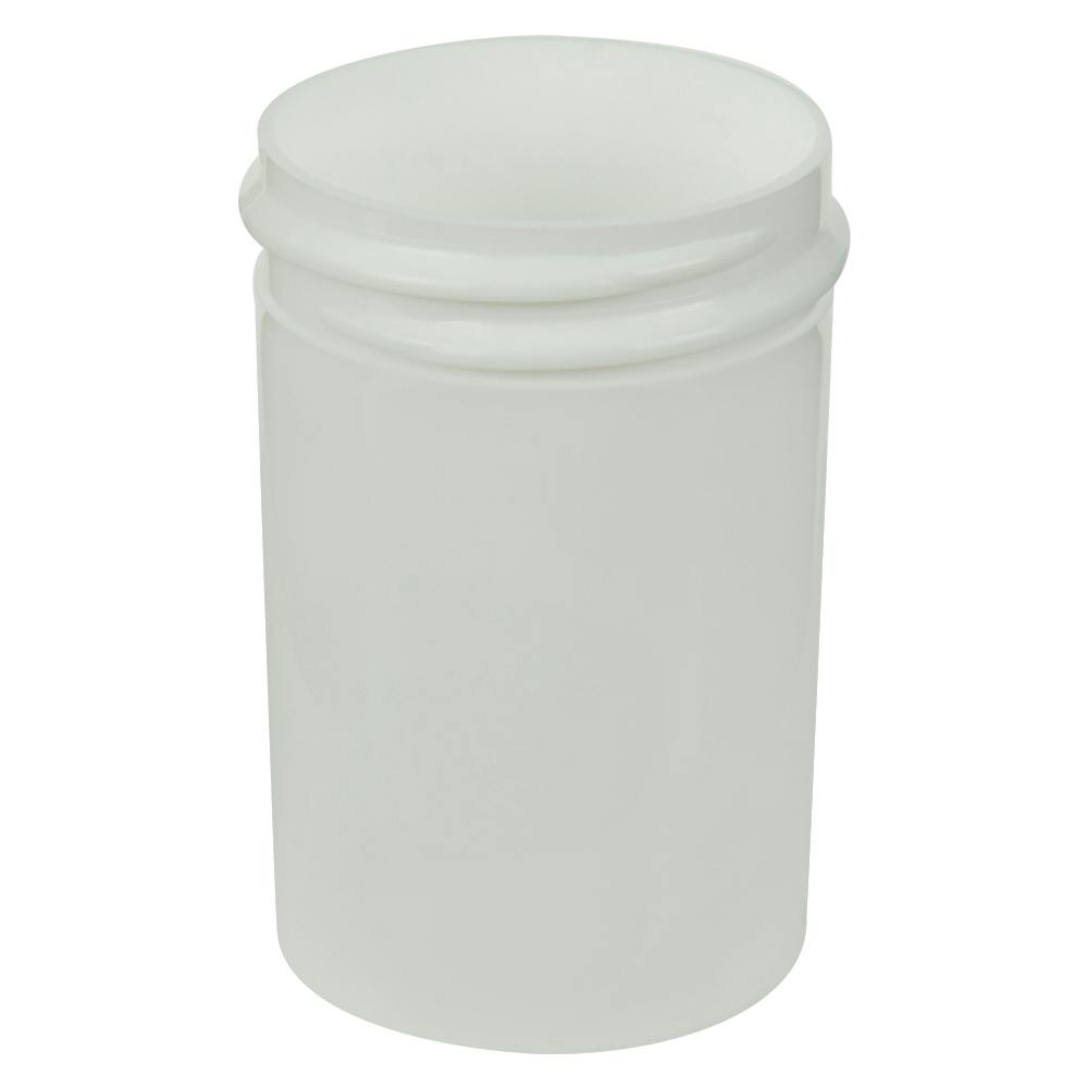 1 oz. White Polypropylene Straight-Sided Round Jar with 38/400 Neck (Cap Sold Separately)