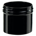 2 oz. Black Polypropylene Straight-Sided Thick-Walled Round Jar with 70/400 Neck (Cap Sold Separately)
