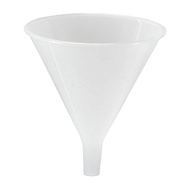 4 oz. Polypropylene Funnel - 3.45" Dia. Top x 3.76" Hgt.