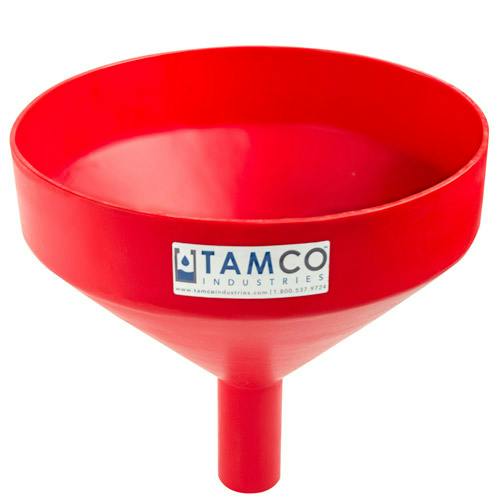 13-1/8" Top Diameter Red Tamco® Funnel with 2" OD Spout
