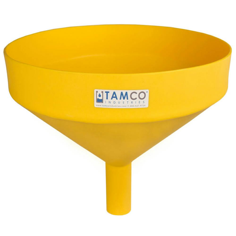 15" Top Diameter Yellow Tamco® Funnel with 2" OD Spout