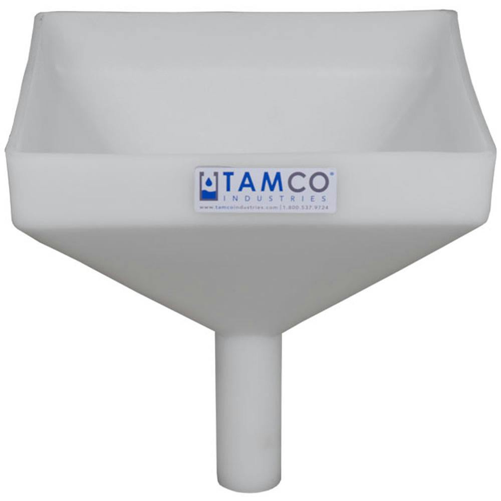 10" Square Natural Tamco® Funnel with 1-1/2" OD Spout