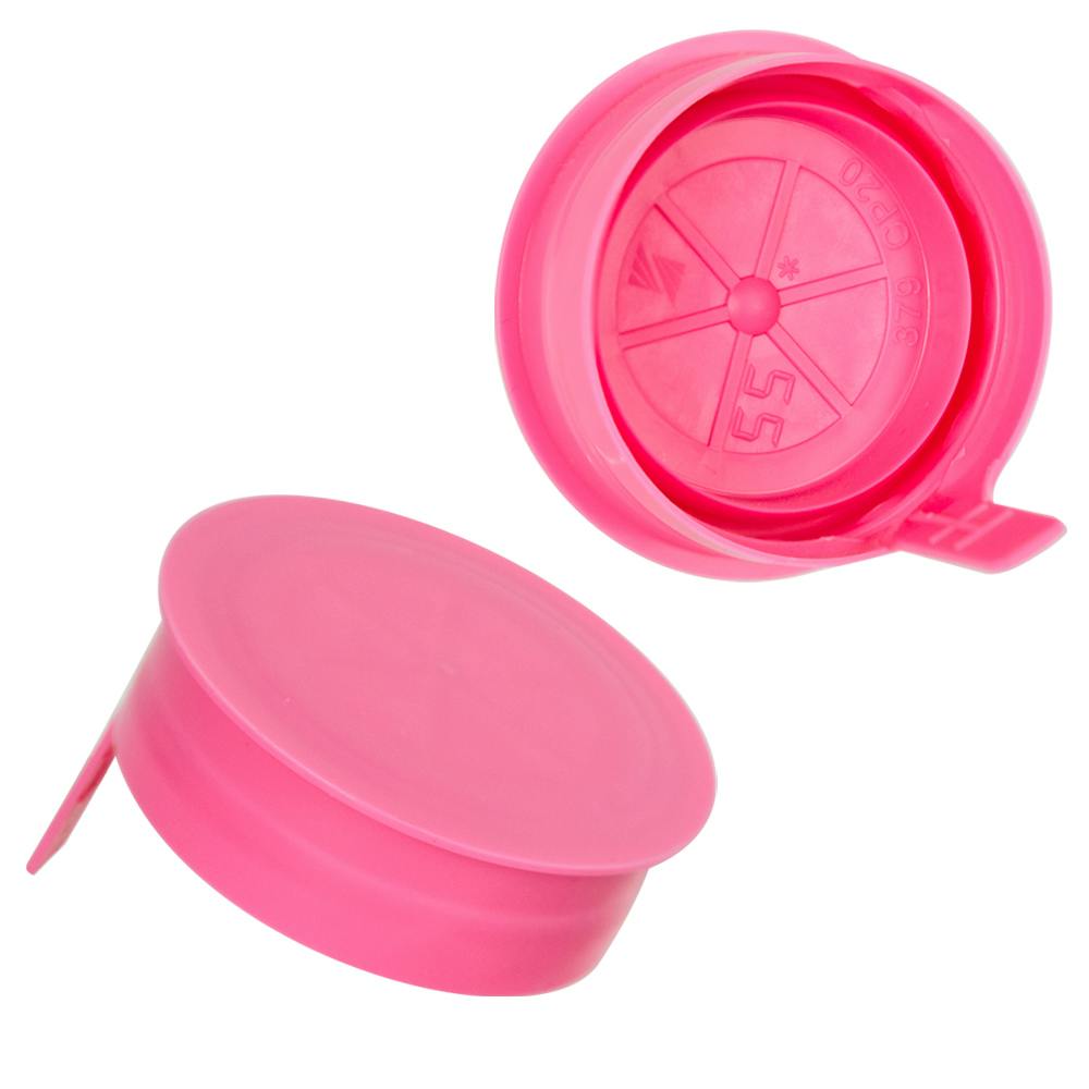 38mm STT Pink LDPE Tamper-Evident Snap-On Cap