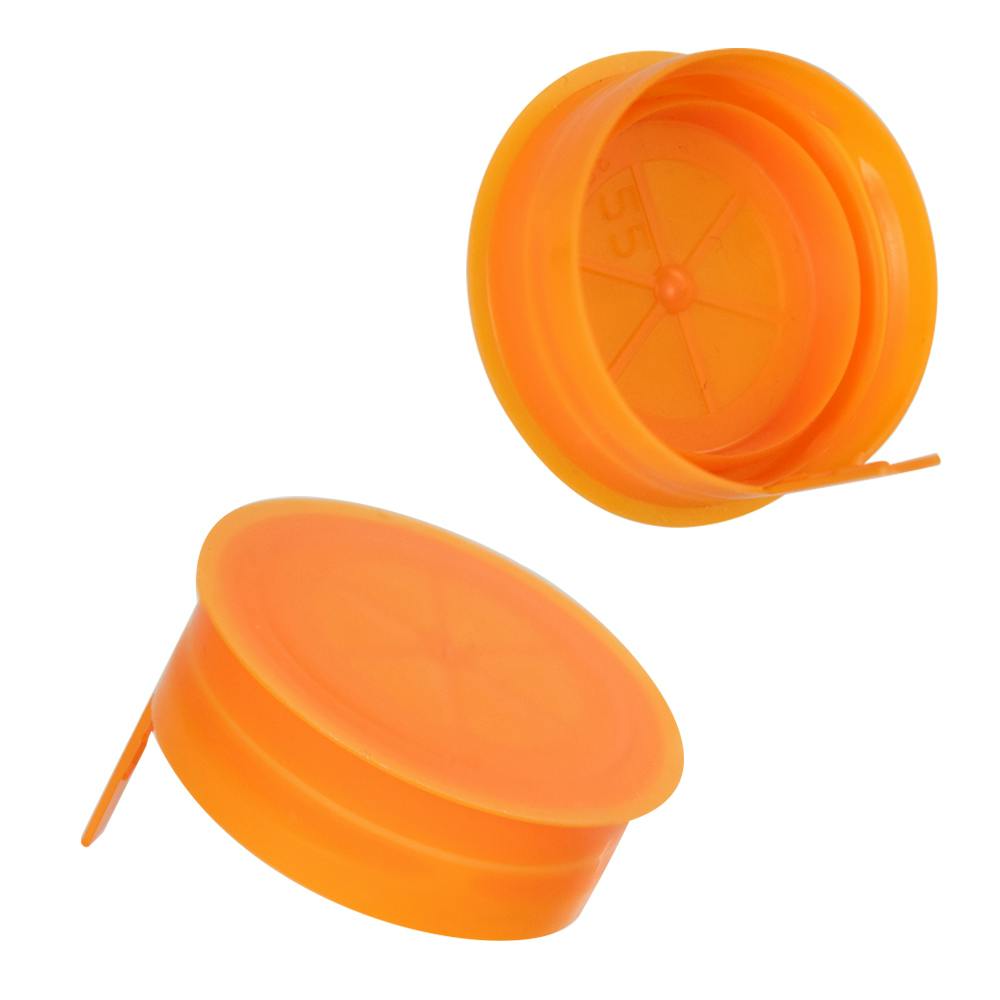 38mm STT Orange LDPE Tamper-Evident Snap-On Cap