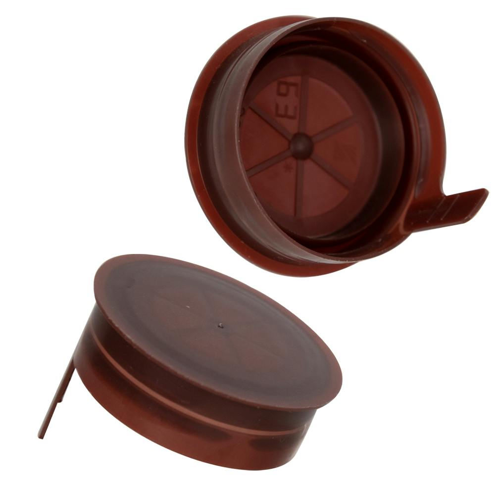 38mm STT Brown LDPE Tamper-Evident Snap-On Cap