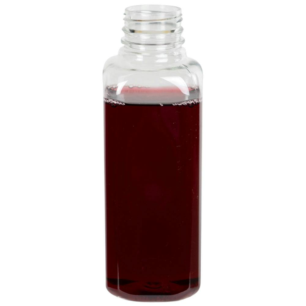 16 oz. Clear PET French Square Bottle with 38mm PANO Neck (Cap Sold Separately)