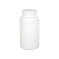 8.5 oz. (250cc) White HDPE Wide Mouth Packer Bottle with 45/400 White Ribbed Cap with F217 Liner
