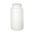 16.9 oz. (500cc) White HDPE Wide Mouth Packer Bottle with 53/400 White Ribbed Cap with F217 Liner