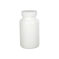 225cc/7.6 oz. White HDPE Packer Bottle with 45/400 White Ribbed Cap with F217 Liner