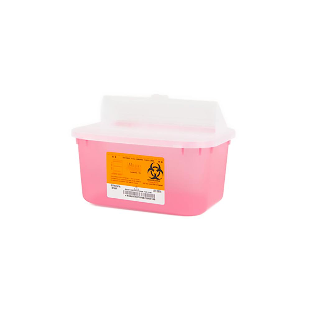 1 Gallon Translucent Red Stackable Sharps Container
