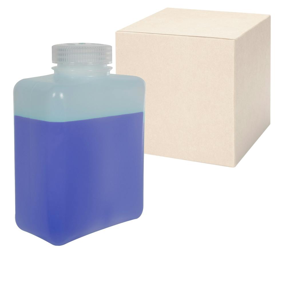32 oz./1000mL Nalgene™ HDPE Rectangular Bottles with 53mm Caps - Case of 24