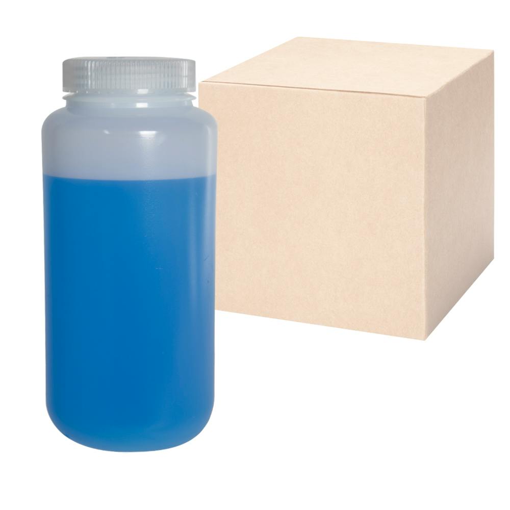 32 oz./1000mL Nalgene™ Lab Quality Wide Mouth HDPE Bottles with 63mm Caps - Case of 24