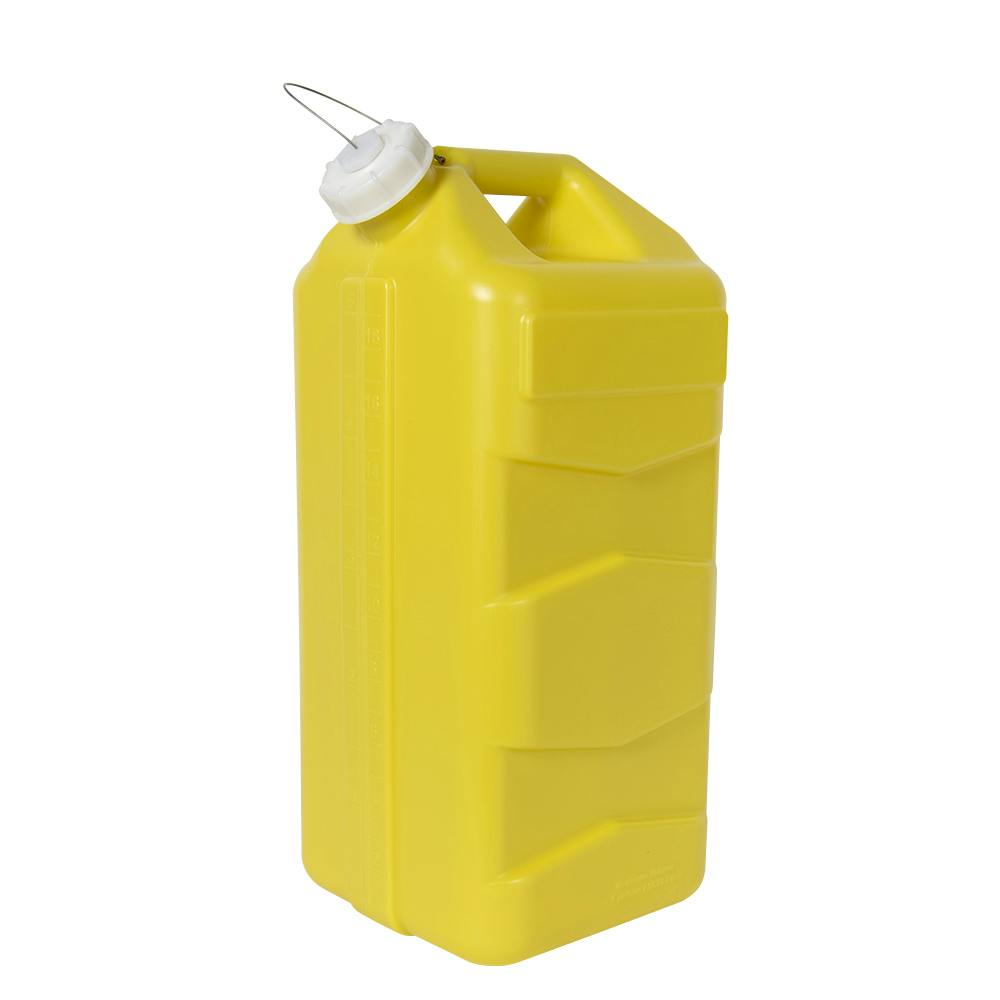 5 Gallon Yellow Polyethylene 3rd Generation Jug with Cap
