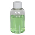 2 oz. Clear PET Squat Boston Round Bottle with 20/410 White Ribbed Cap with F217 Liner