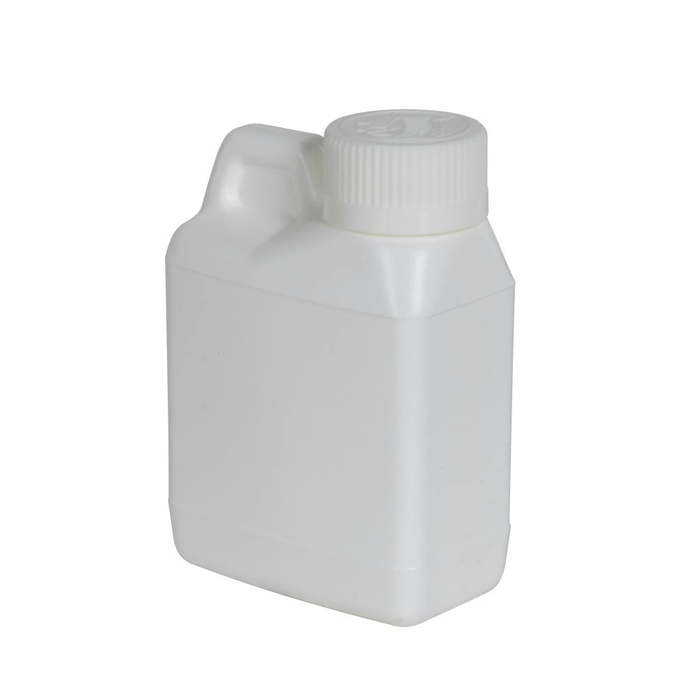 4 oz. White HDPE F-Style Jug with 24/400 White Ribbed Polypropylene Child-Resistant Cap (CRC) with F217 Liner