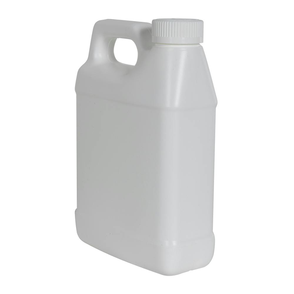 32 oz. White HDPE F-Style Jug with 33/400 White Ribbed Polypropylene Child-Resistant Cap (CRC) with F217 Liner