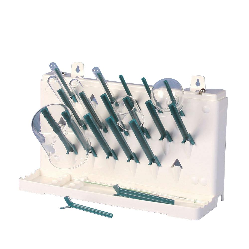 Benchtop, Single-Sided, 1 Tier Lab-Aire® 19 Pegs Drying Rack - 16" L x 7.5" W x 9.25" Hgt.