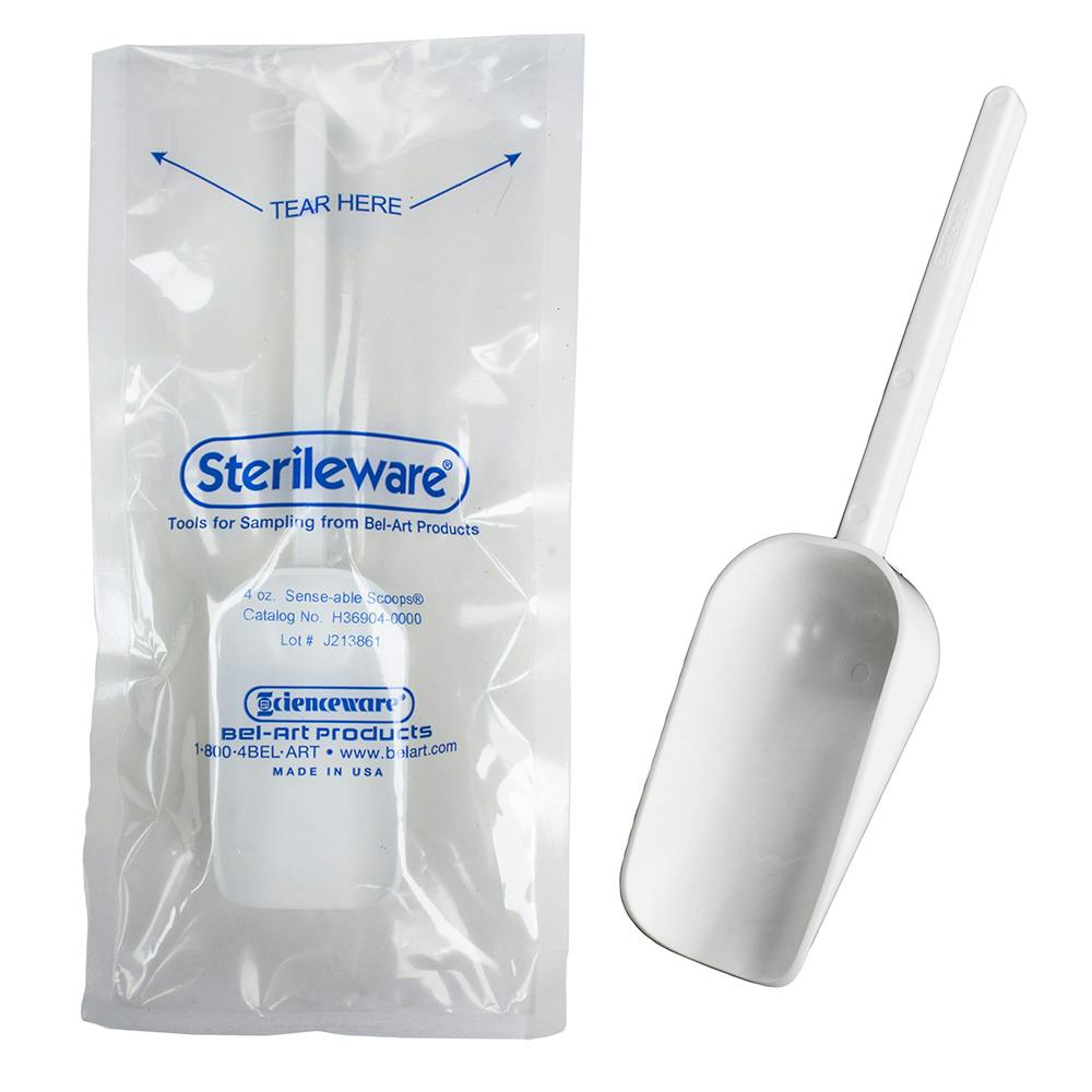 4 oz. Sterileware® Scoop 1" x 3-1/2" x 1-3/4 " Bowl; Overall 8-11/16" L