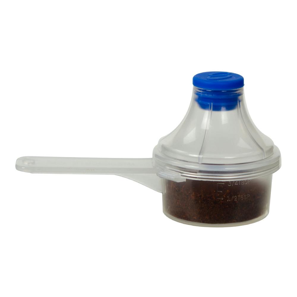 15cc Clear Polypropylene The Scoopie® with Attached Funnel & Cap