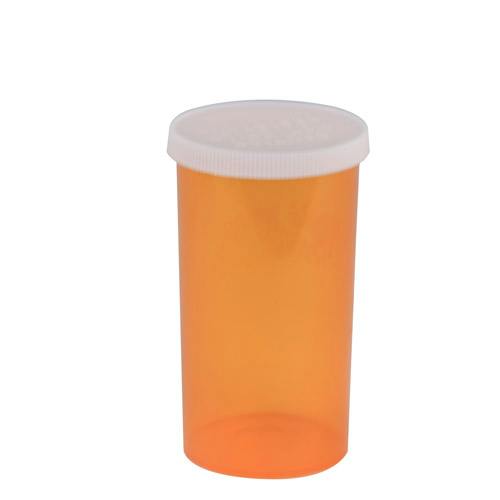 40 Dram Amber Polypropylene Snap Cap Vials - Case of 190