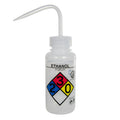 250mL (8 oz.) Scienceware® Ethanol Safety-Vented & Labeled Wide Mouth Wash Bottle with Natural Dispensing Nozzle
