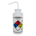 1000mL (32 oz.) Scienceware® Ethanol Safety-Vented & Labeled Wide Mouth Wash Bottle with Natural Dispensing Nozzle