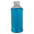 16 oz. Clear PET Modern Round Bottle with 28/400 White Ribbed Polypropylene Child-Resistant Cap (CRC) with F217 Liner