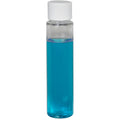 1 oz. Clear PET Slim Cylindrical Bottle with 20/410 White Ribbed Cap with F217 Liner